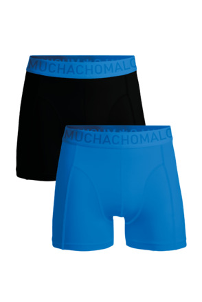 Heren 2-Pack Boxershorts Microvezel Effen Black/Blue