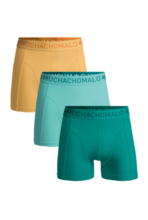 Heren 3-Pack Boxershorts Effen Green/Blue/Orange
