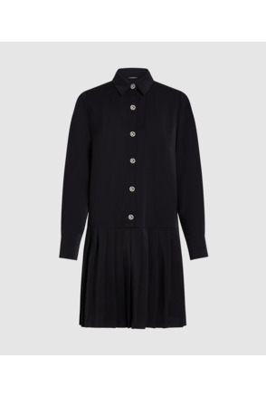 K BUTTONS PLEATED MINI DRESS