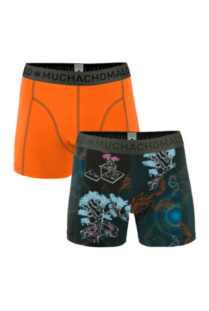 Mannen 2-pack shorts Terug naar de basis Print/Orange