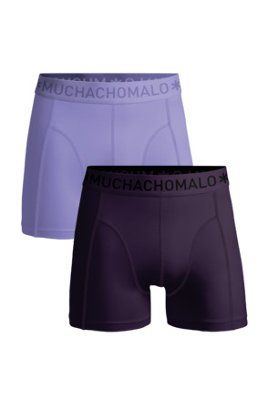 Heren 2-Pack Boxershorts Effen Purple