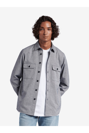 No Label Heren Heavyweight Oxford Overhemd Navy Cotton Ohio