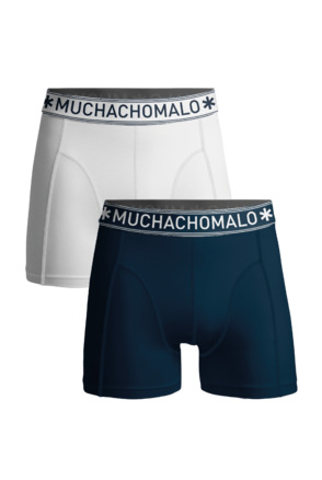 Heren 2-Pack Boxershorts Effen Blue/White