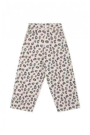 10DAYS Dames brede twill broek luipaard katoen