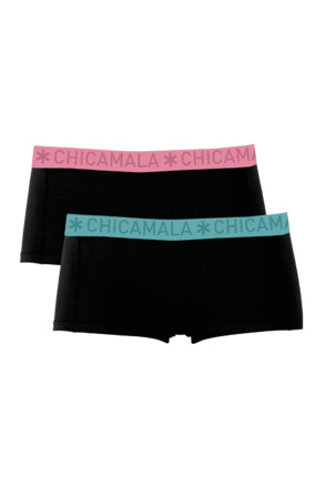 Meisjes 2-pack Boxershorts Effen Black