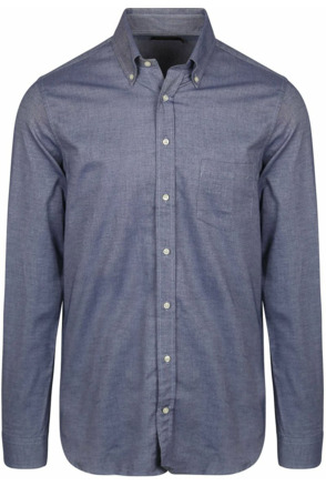 Steppin' Out Overhemd Twill Blauw