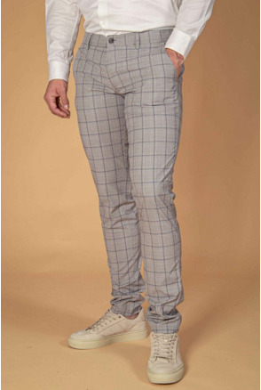 Suitable Chino Pico Grijs Geruit