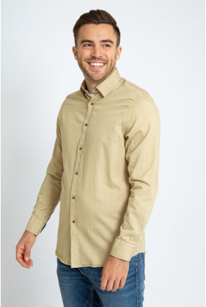 Suitable Overhemd Washed Sand