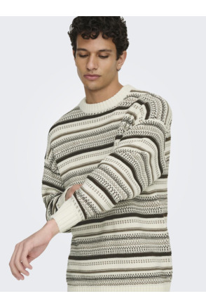 Relaxed Fit Crew Neck Lange Mouwen (L/M) Heren