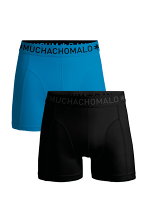 Jongens 2-Pack Boxershorts Effen Black/Blue