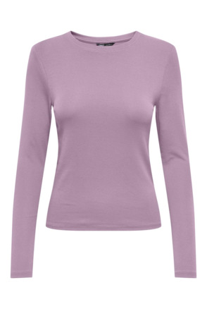Tight Fit O-Neck Long Sleeves (L/S) Basic top met ronde hals en lange mouwen voor jeugdige vrouwen