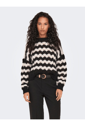 ONLLULU LIFE LS STRIPE O-NECK KNT