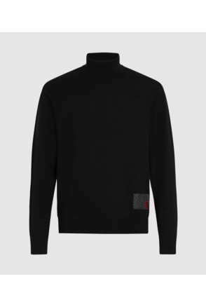 MOCK NECK W/WOVEN LABEL