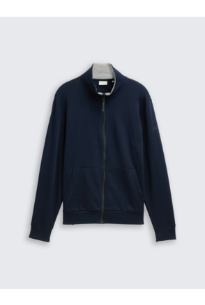 Sweatjack met opstaande kraag