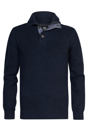 Heren gebreide kraag sweater