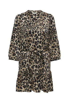 Regular Fit V-Neck Long Sleeves (L/S) Mini-jurk met riem