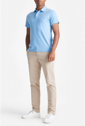 King Essentials The James Poloshirt Mid Blauw