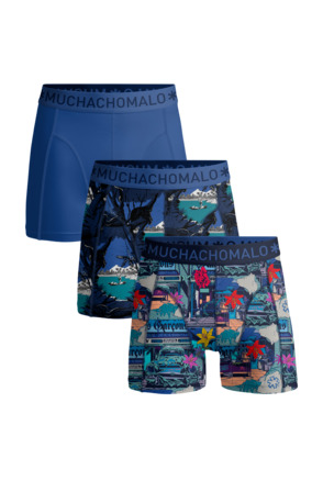 Jongens 3-pack Boxershorts Urbex Jungle Print/Print/Blue