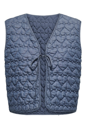 O-Neck Sleeveless (S/L) Lente/zomer gewatteerde bodywarmer met strikdetail