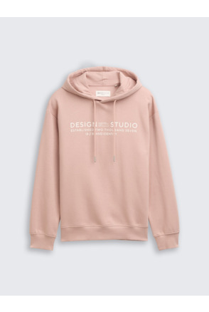 Basic hoodie sweatshirt met print