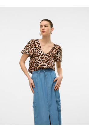 VMEASY JOY V-NECK SS BLOUSE WVN GA