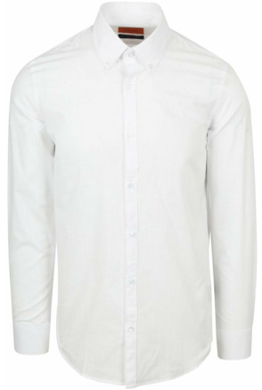 Suitable Overhemd Cotton Slub Wit