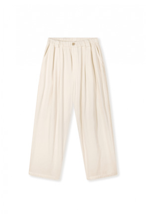 10DAYS Dames wijde geweven broek viscose linnen