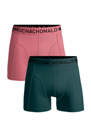 Heren 2-Pack Boxershorts Effen Green/Pink