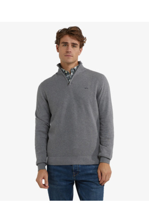 Zip Mock Sweater Heren