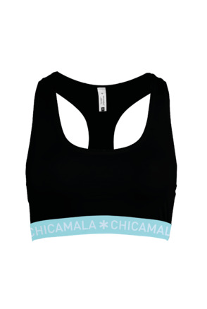 Dames 1-pack racer back effen Black