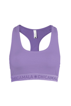 Meisjes 1-pack racer back Solid Purple