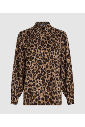 LEOPARD AOP BLOUSE