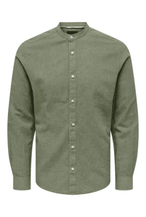 Slim Fit China Kraag Lange Mouwen (L/M) Heren