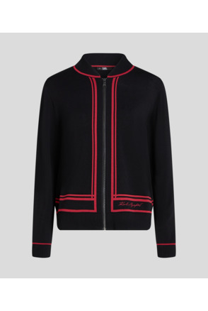 SIGNATURE ZIP UP CARDIGAN
