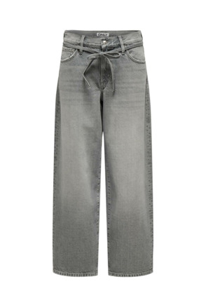 Balloon Fit Straight fit jeans met riemlussen en middelhoge taille