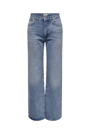 Wide Leg Fit Jeans met wijde pijpen en ritssluiting
