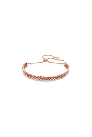 Matrix Tennis Soft Bracelet Rose Gold shiny Red Dark White