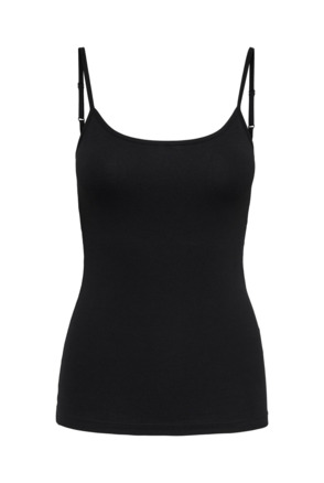 Regular Fit U-Neck Sleeveless (S/L) Regular fit tanktop met knoopsluiting