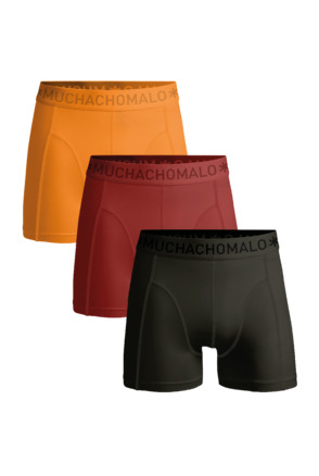 Heren 3-Pack Boxershorts Effen Brown/Yellow