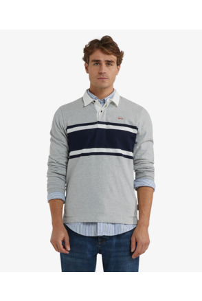 Colourblock Rugby 100% Cotton Heren