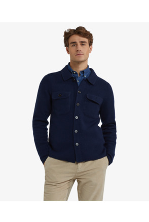 Fashion Button Cardigan 100% Wool Blend Heren