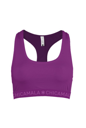 Dames 1-pack racer back effen Purple