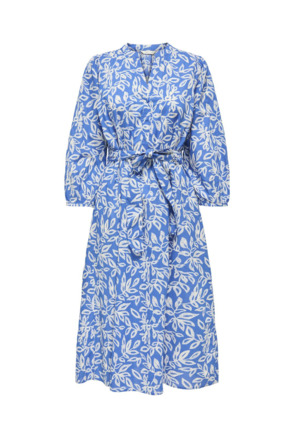 Regular Fit V-Neck 3/4 Sleeves (3/4) Jurk met V-hals met 3/4 mouwen in normale pasvorm