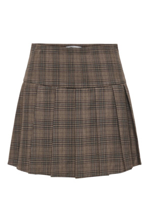 ONLTARY CHECK PLEAT SKIRT TLR