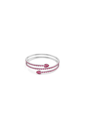 Twisty Cuff OU Rhodium shiny Rose
