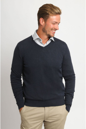 Suitable Respect Vinir Pullover Melange Navy