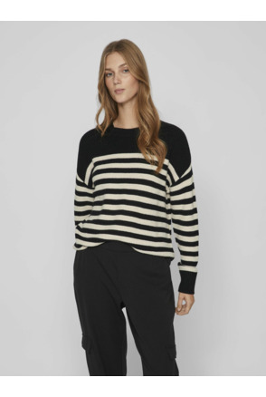 VIRIL RIB STRIPE L/S KNIT TOP - NOO