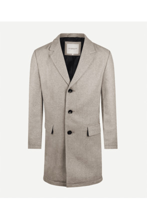 Wool Herringbone Over Coat