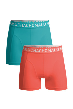 Heren 2-Pack Boxershorts Effen Pink/Blue
