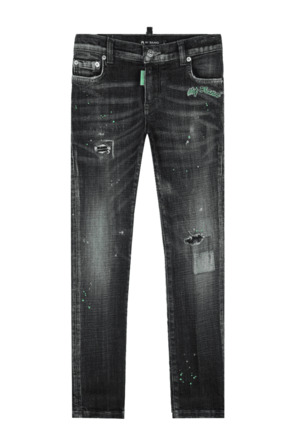 BLACK DISTRESSED GREEN MY